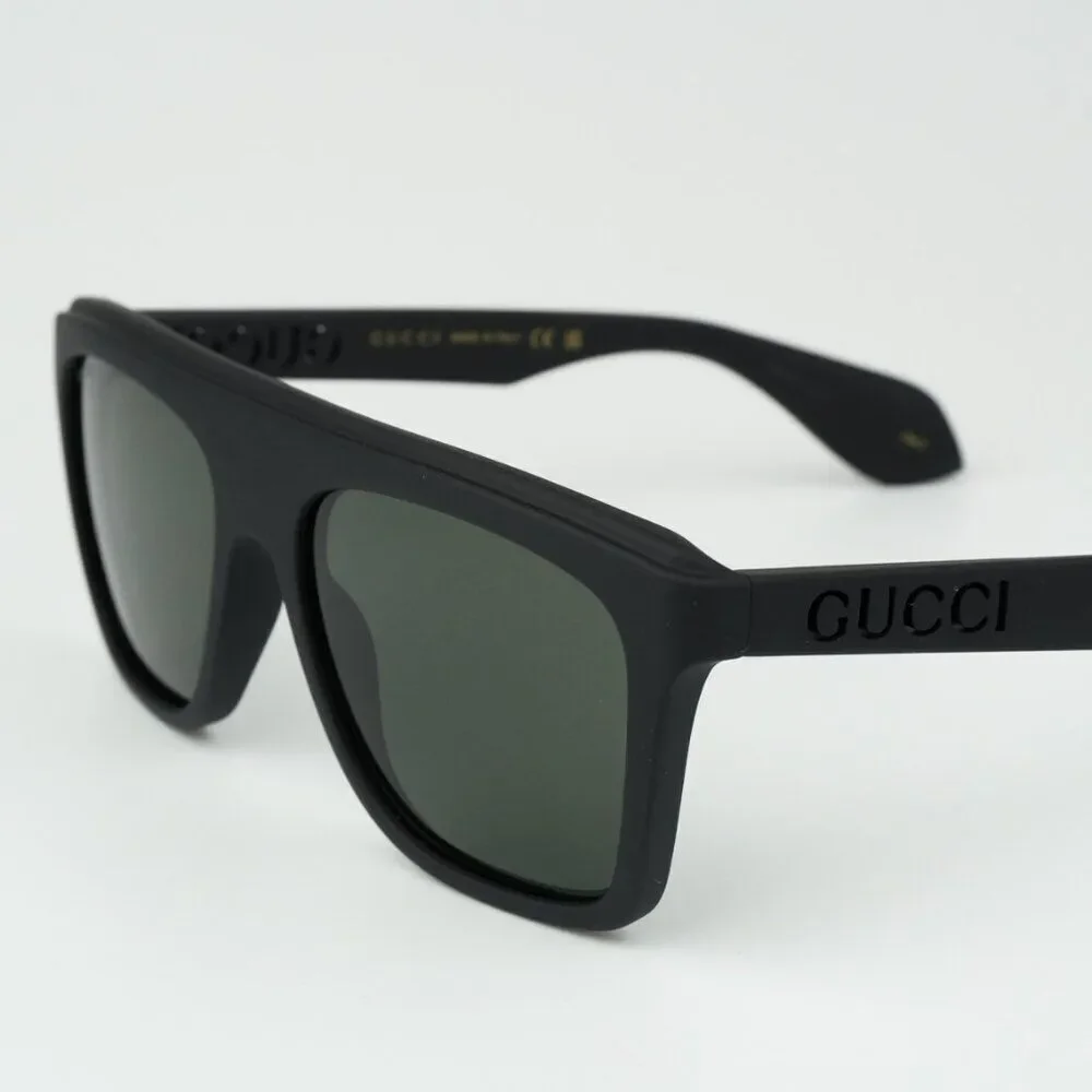 NEW Gucci GG1570S 001 Matte Black Grey Unisex Pilot Sunglasses GG 1570S
